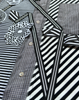 Gallery Pocket Shirt – Grey Pullover with Ribbon Brushwork