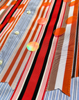 Sparkle Box Crop – Blue Stripe with Orange Ribbon & Paillettes