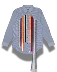 GALLERY SHIRT - STITCHUATION GROSGRAIN RIBBON NAVY STRIPE
